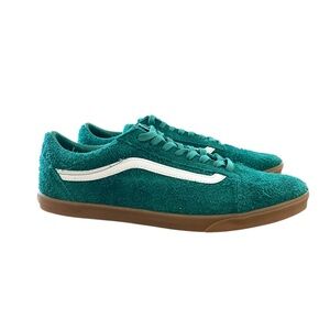 🔥 Vans Old Skool Low Pro Green Suede Gum Sole Sneakers 10